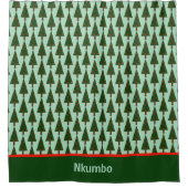 Einfache Retro Weihnachtsbaum mit unterer Grenze Duschvorhang (Vorderseite)