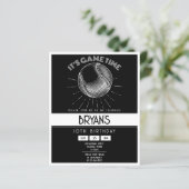 Einfache Retro Weißer Baseball Haushalt Geburtstag (Stehend Vorderseite)