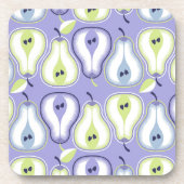 Einfache Retrobirnen Getränkeuntersetzer (Vorderseite)