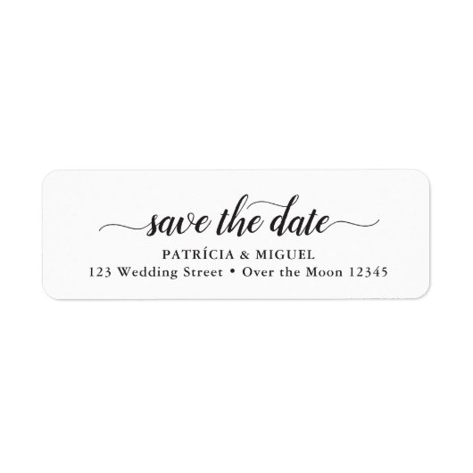 Einfache Rett Date Chic Script Moderne Kalligrafie (Vorne)