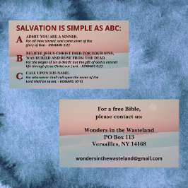 Einfache Rettung als Christliches ABC-Evangelium Visitenkarte