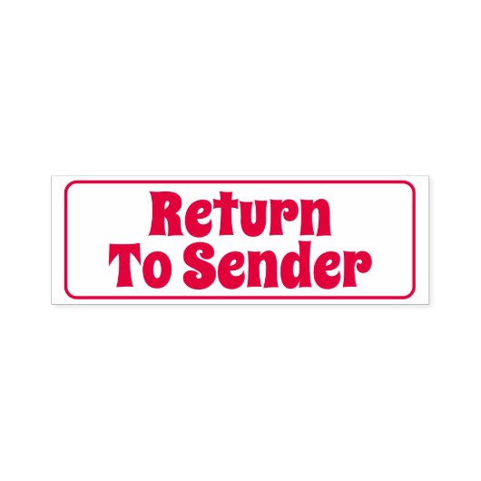 Einfache "Return to Sender"-Kautschuk-Briefmarke Permastempel (Design)