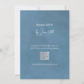 Einfache Ringbox Blau Hochzeitseinladung Einladung (Rückseite)