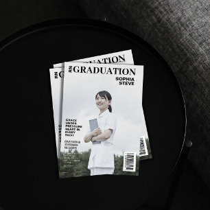 Einfache RN-Krankenschwester Magazin Foto Abschlus Einladung