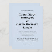 Einfache Robin's Minimalistische Hochzeitseinladun Einladung (Vorne/Hinten)