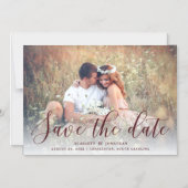Einfache Romance Elegantes Foto Save the Date | We Magneteinladung (Vorderseite)