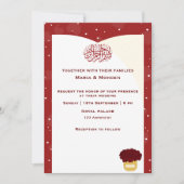 Einfache Romantik Red Heart Wedding Einladung (Vorderseite)