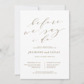 Einfache Romantikkalligrafie Probe Abendessen Einladung (Vorderseite)