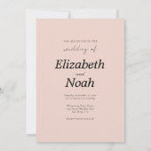 Einfache romantische Blume Kalligrafie-Skript Hoch Einladung (Rückseite)