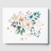 Einfache romantische Blumenhochzeit Gästebuch (Rückseite)