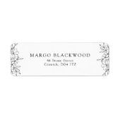 Einfache romantische Cherry-Blossom-Rücksendeadres (Vorne)