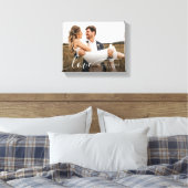 Einfache Romantische Foto-Liebe Kalligrafie-Skript Leinwanddruck (Insitu (Schlafzimmer))