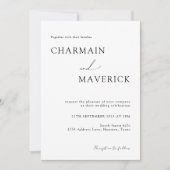 Einfache Romantische Foto Typografie QR-Code Hochz Einladung (Vorderseite)