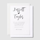 Einfache romantische Hochzeit Pergament Einladungen (Versetzt)