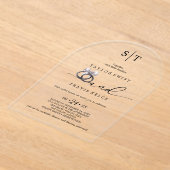 Einfache romantische kalligraphische Akrobielle Ho Acryleinladungen (Ablage )