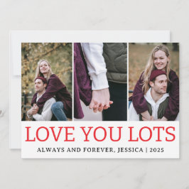 Einfache romantische Liebe Paar Valentinstag 3 Fot Feiertagskarte