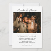 Einfache romantische Minimalistische Zwei-Foto-Hoc Einladung (Vorderseite)