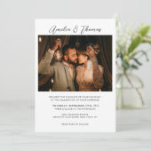 Einfache romantische Minimalistische Zwei-Foto-Hoc Einladung (Stehend Vorderseite)