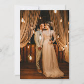 Einfache romantische Minimalistische Zwei-Foto-Hoc Einladung (Rückseite)