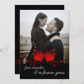 Einfache romantische rote Herzen Einladung (Vorne/Hinten)