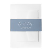 Einfache romantische Script-Dusty Blue Wedding Einladungsbanderole (Vorderseite Beispiel)