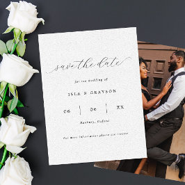 Einfache romantische Script-Foto Hochzeit Save The Date