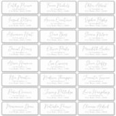 Einfache romantische Script Hochzeitsgast-Adresse Aufkleber (Vorderseite)