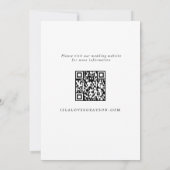 Einfache romantische Script QR Code Hochzeit Save The Date (Rückseite)