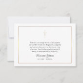 Einfache römisch-katholische Beerdigung / Gedenkfe Dankeskarte (Vorderseite)