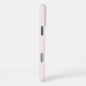 Einfache rosa Anfangsmonogramm iPhone Hülle (Rechte Seite)