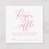 Einfache rosa Babydusche Windelwanne Begleitkarte (Vorderseite)