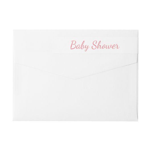 Einfache rosa Babyparty (Rückseite)