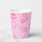 Einfache rosa Bäckerei Papercups Pappbecher (Links)