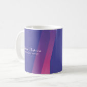 Einfache rosa blaue diagonale Linien Kaffeetasse (Vorderseite Links)