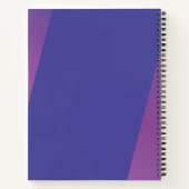 Einfache rosa blaue Diagonallinien Notizblock (Rückseite)