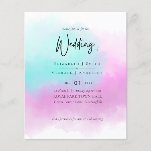 Einfache rosa blaue Fassade Blau Moderne Budget Ho (Vorderseite)