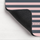 Einfache rosa blaue Stifte Mousepad (Ecke)