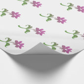 Einfache Rosa Blume Geschenkwrap Geschenkpapier (Ecke)