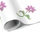 Einfache Rosa Blume Geschenkwrap Geschenkpapier (Rolleneckpunkt)