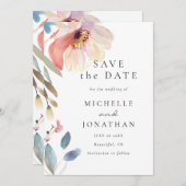 Einfache Rosa Blush Blume Moderne Christliche Hoch Save The Date (Vorne/Hinten)