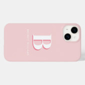 Einfache rosa Buchstabeneinweisung Case-Mate iPhone Hülle (Rückseite (Horizontal))