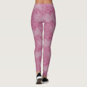 Einfache rosa Checkered Keramik-Fliesen Leggings (Rückseite)
