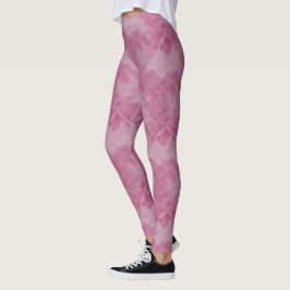 Einfache rosa Checkered Keramik-Fliesen Leggings