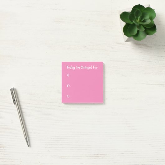 Einfache rosa Dankbarkeit Post-it Klebezettel (Büro)