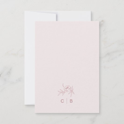 Einfache rosa Dankeschön-Karte Dankeskarte (Rückseite)