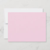 Einfache Rosa Dankeskarten Mitteilungskarte (Rückseite)