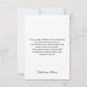 Einfache Rosa Einhorn Girls Geburtstag Dankeskarte (Rückseite)