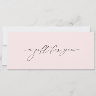 Einfache Rosa Elegante Modernes Geschenkgutschein