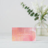 Einfache Rosa Farbe Minimal Wasserfarbe Visitenkarte (Stehend Vorderseite)