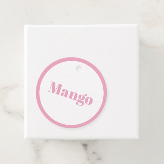 Einfache rosa Flaschenmarken Geschenkanhänger (Beispiel)